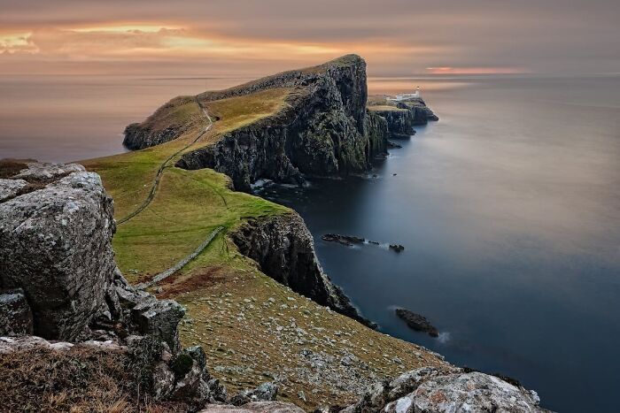 Mountains and road in Isle of Skye