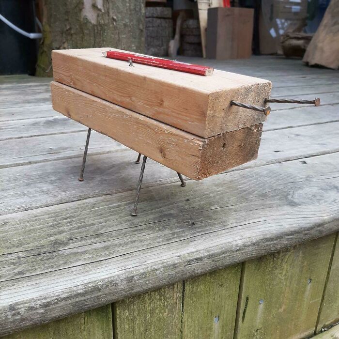 Made This When I Was About 5 Or 6. Pencil-Holding Caterpillar For My Dad To Use At Work