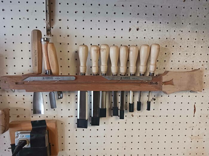 I Slaughtered A Guitar Neck I Was Making, But Needed A Chisel Holder