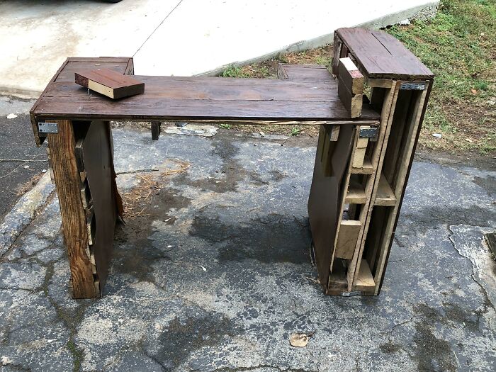 Old Desk Left By The Old Owners Of Our New House
