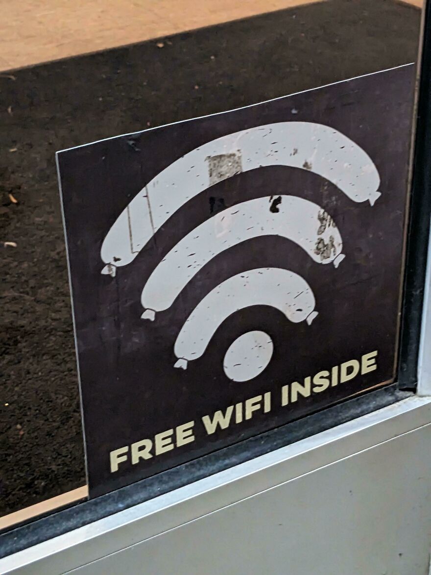 WiFi Symbol At A BBQ Joint WiFi Symbol At A BBQ Joint