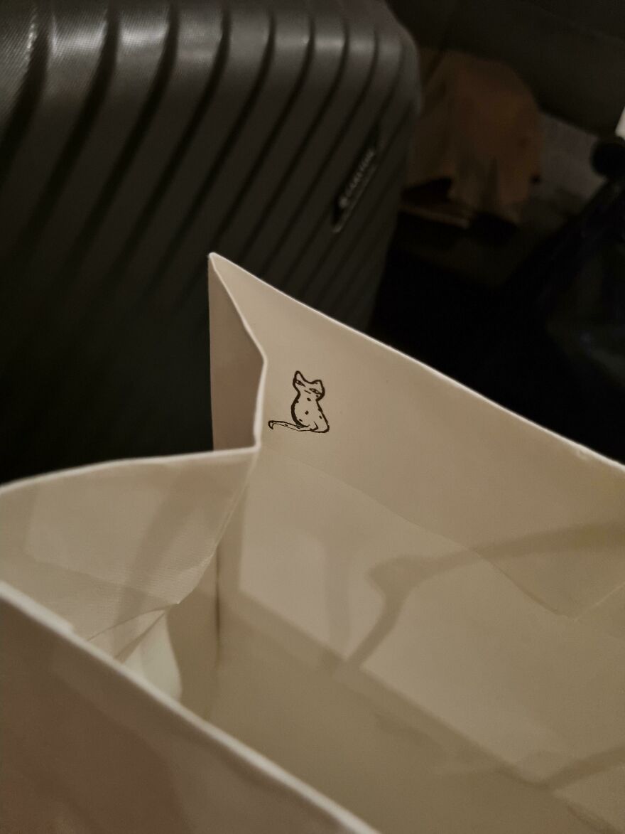 There's A Small Cat Hiding Inside This Paper Bag There's A Small Cat Hiding Inside This Paper Bag