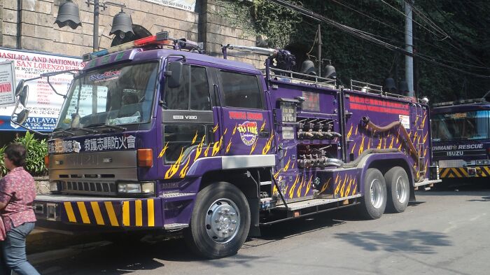 Purple Firetruck From Binondo, Manila