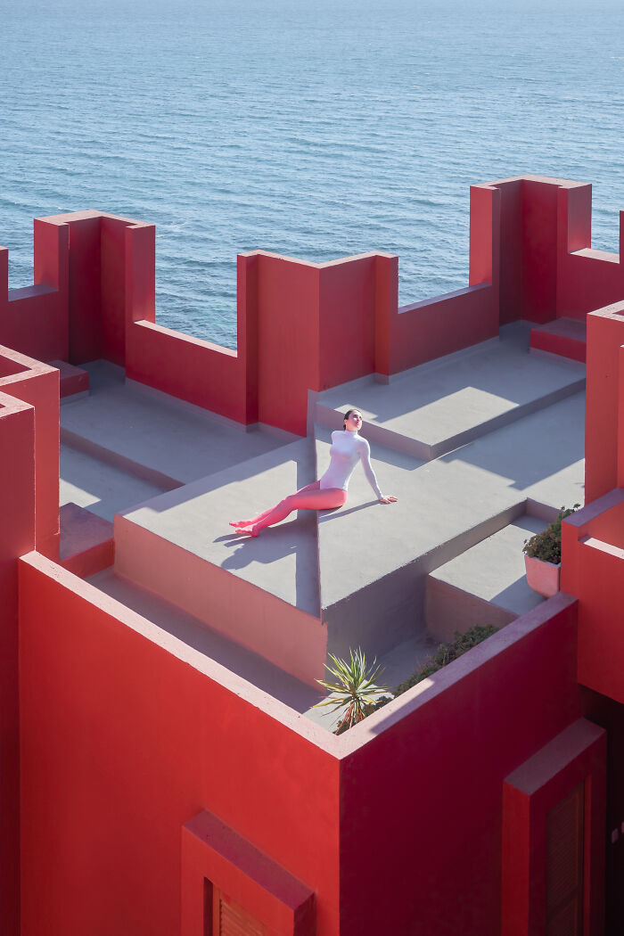 I Created A Series Of Self-Portraits At Ricardo Bofill’s Famous Muralla Roja (11 Pics)