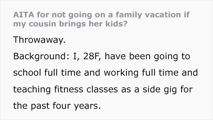 "She Was Raging": Woman Says She'll Join Family Vacation Only Without Cousin's Little Kids, Gets Told Off By Relatives