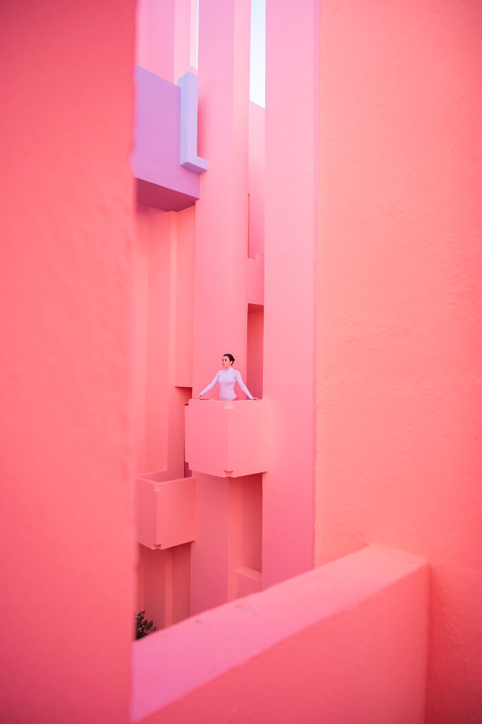 I Created A Series Of Self-Portraits At Ricardo Bofill’s Famous Muralla Roja (11 Pics)