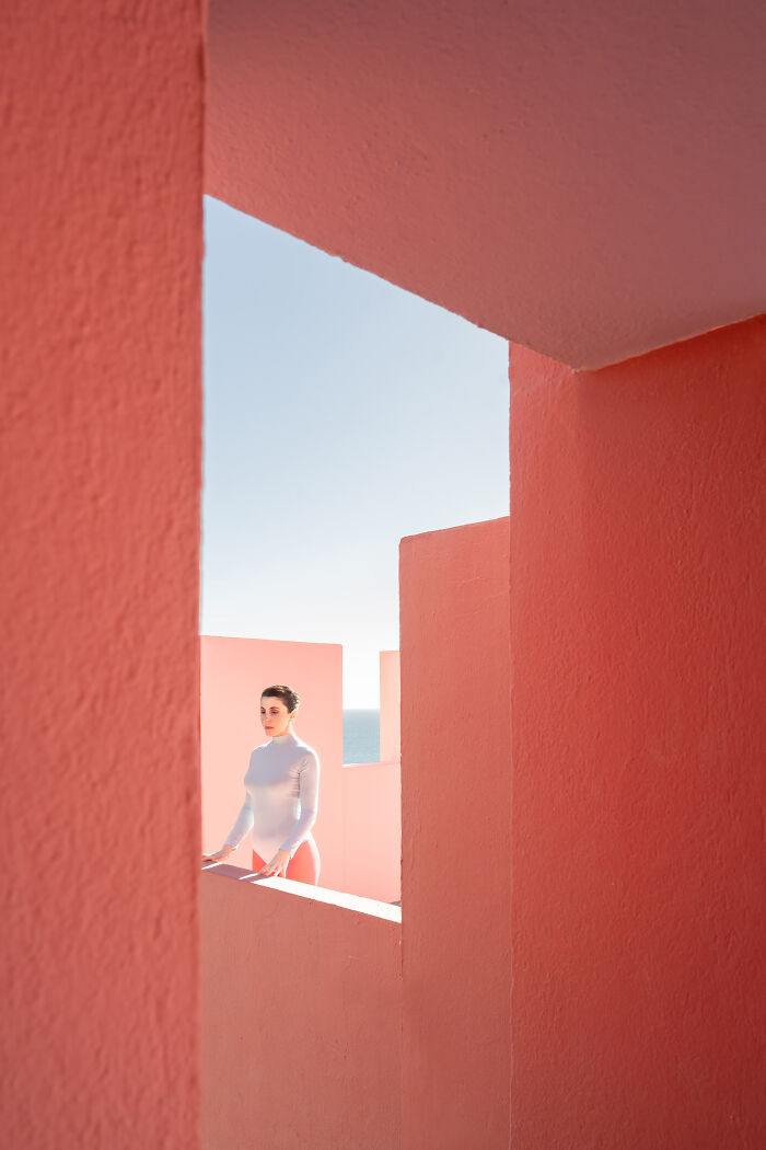I Created A Series Of Self-Portraits At Ricardo Bofill’s Famous Muralla Roja (11 Pics)