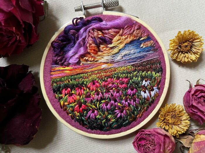 Artist Creates Moving Landscapes With Needle And Thread