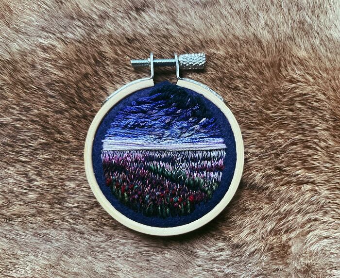 Artist Creates Moving Landscapes With Needle And Thread