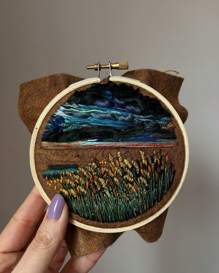 Artist Creates Moving Landscapes With Needle And Thread