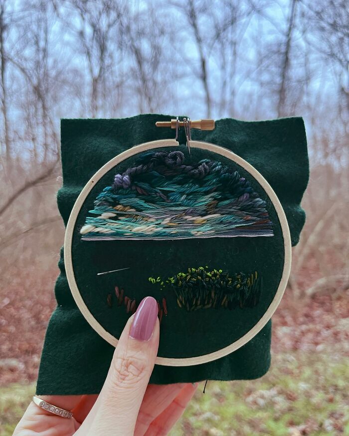 Artist Creates Moving Landscapes With Needle And Thread