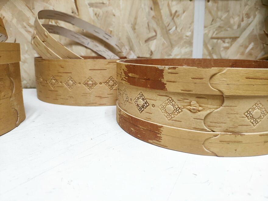Basket Made Of Birch Bark, Making