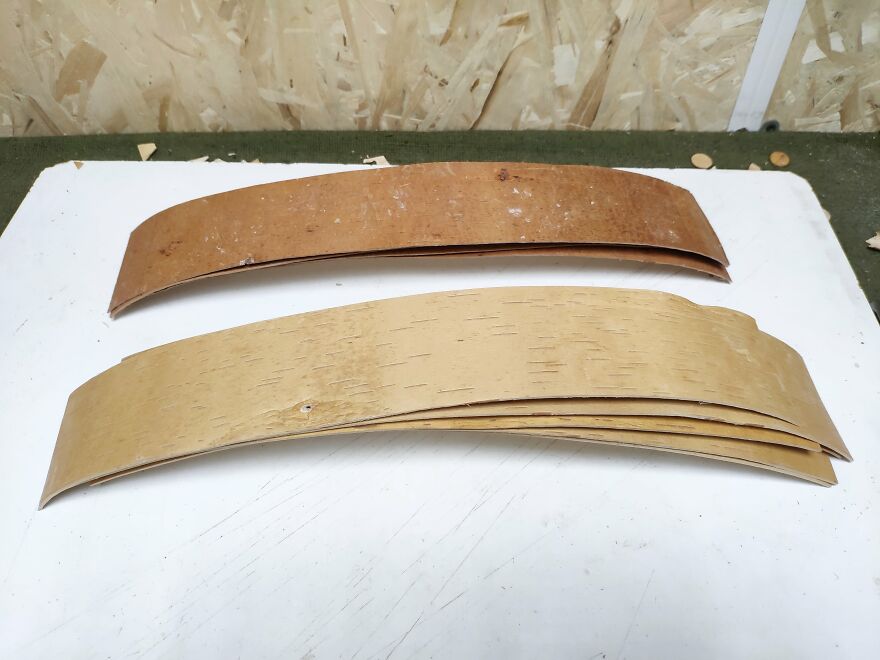 Basket Made Of Birch Bark, Making