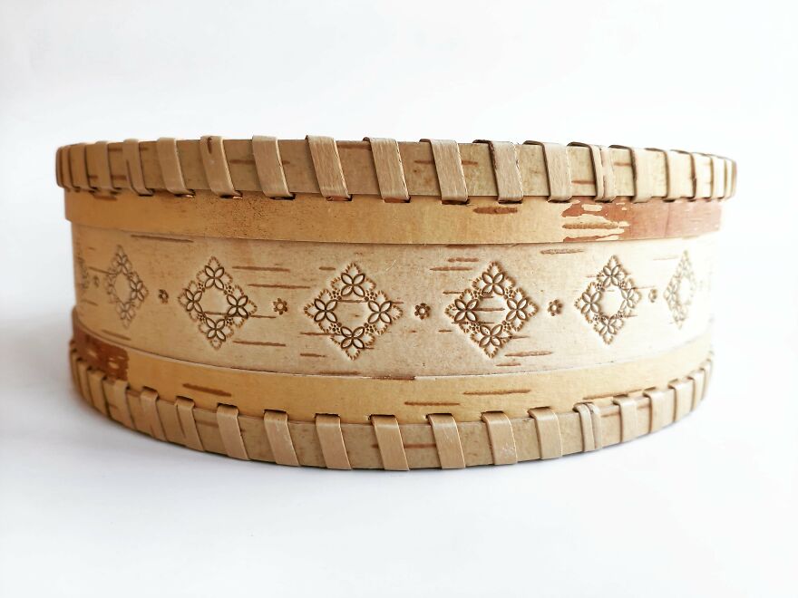 Basket Made Of Birch Bark, Making