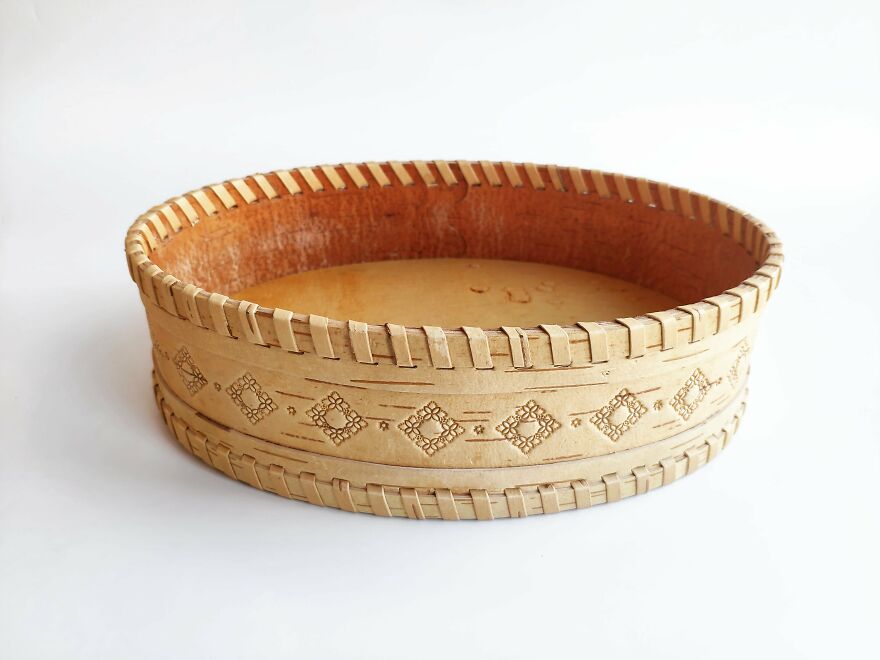 Basket Made Of Birch Bark, Making