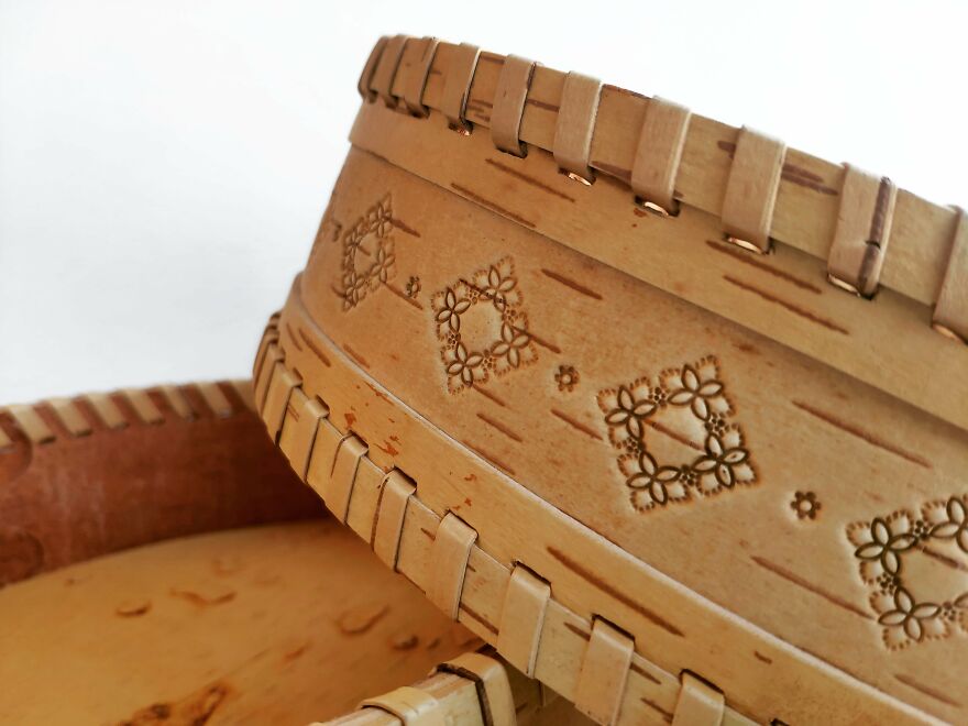 Basket Made Of Birch Bark, Making