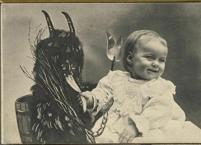 Bizarre Grus Vom Krampus, Postcard, Circa 1900. Possible From Germany Or Austria