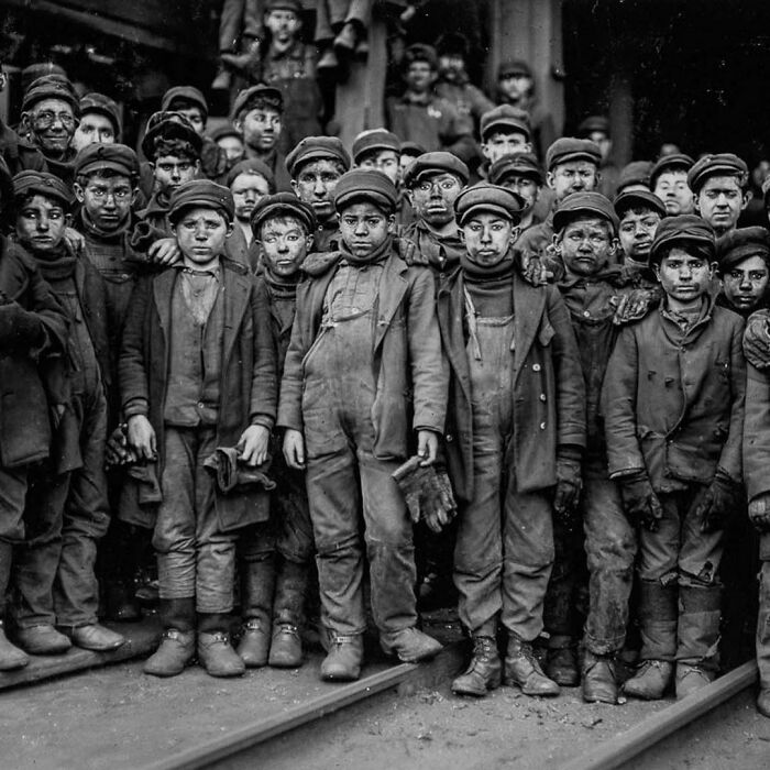 C. 1910. Child Miners Photographed By Lewis Hine. Hine’s Photographs Were Instrumental In Bringing About The Passage Of The First Child Labor Laws In The United States