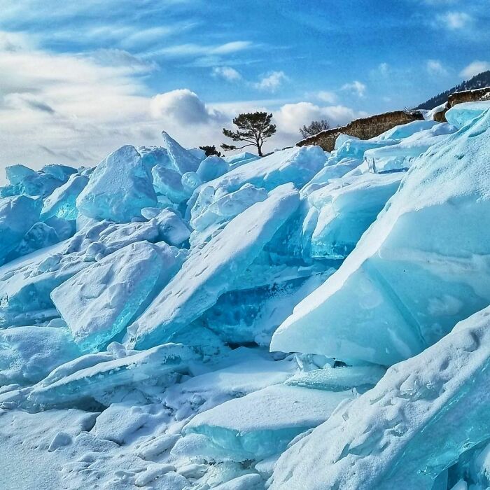 Turquoise Ice Crystals, Russia