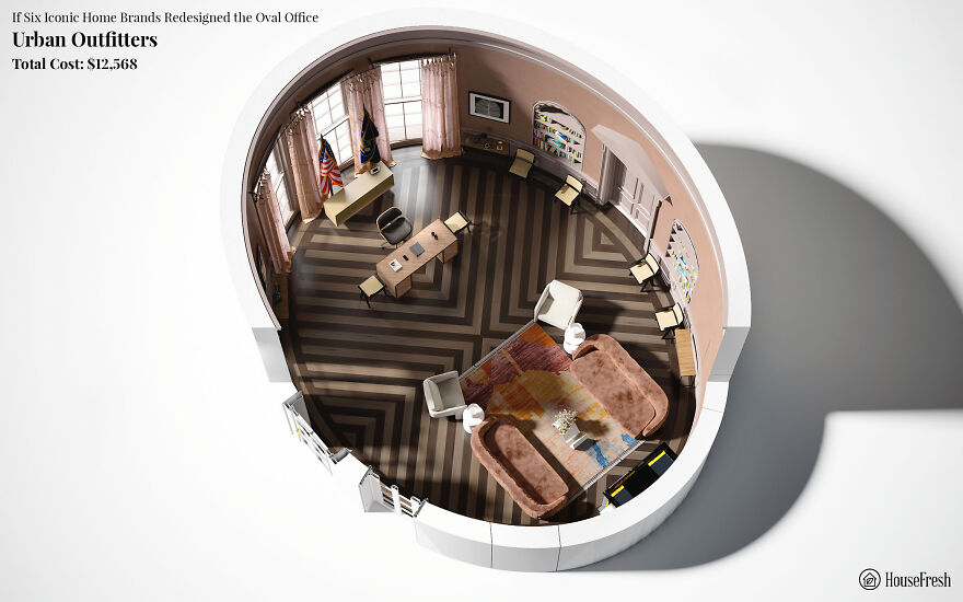 Here's What The Oval Office Might Look Like With An Overhaul In The Style Of 6 Popular Home Brands