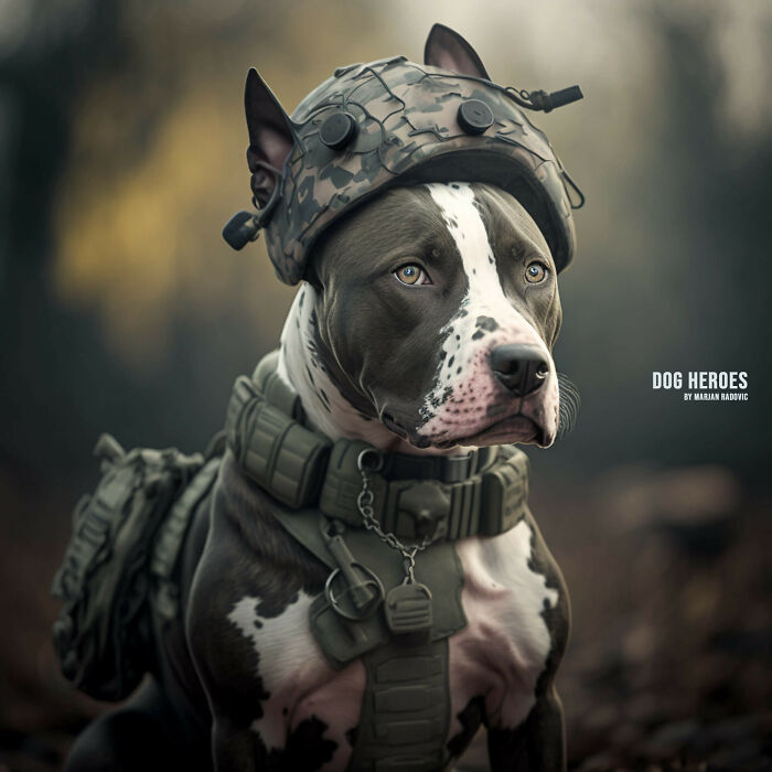 "Dog Heroes", Photographer Creates Hyper-Realistic Dogs Using Ai (43 Pics)