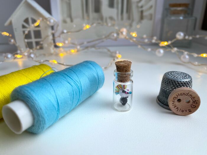 Micro Crochet Badger With Mohawk