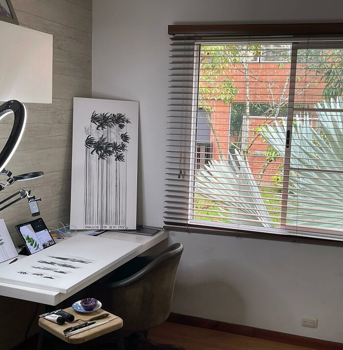 From Barcodes To Trees: My Unique Paintings That Merge Opposite Concepts (27 Pics)