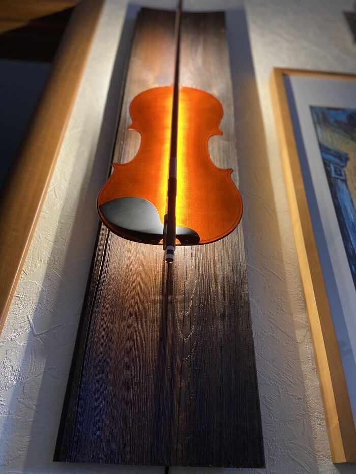 I Made A Violin Sconce, And Here Are The Results