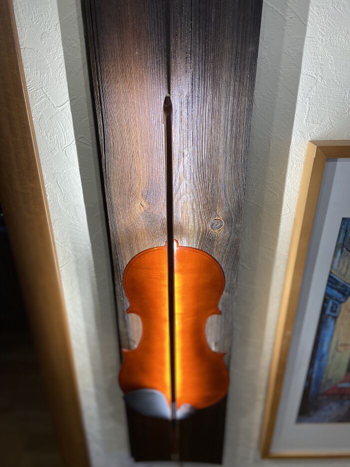 I Made A Violin Sconce, And Here Are The Results