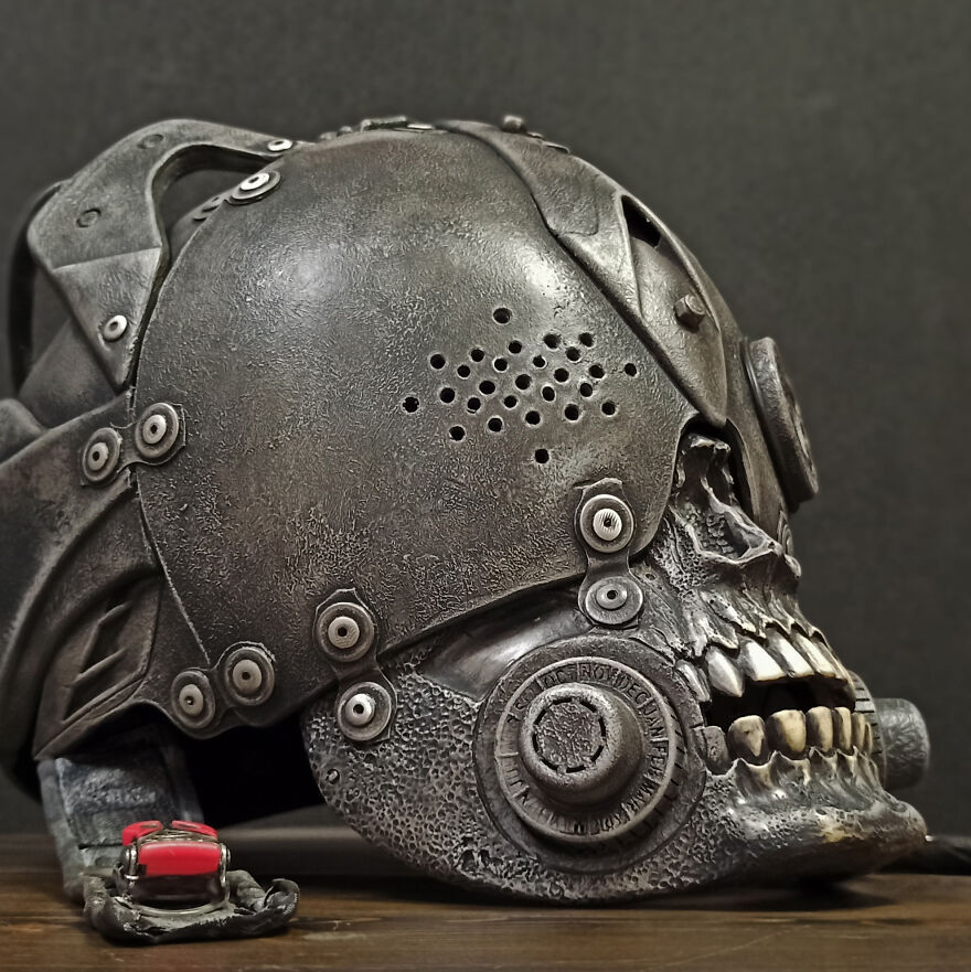 I Made A Cyborg Head Helmet