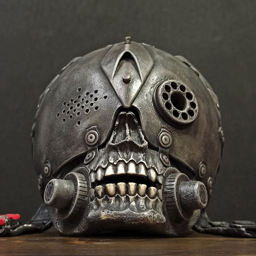 I Made A Cyborg Head Helmet