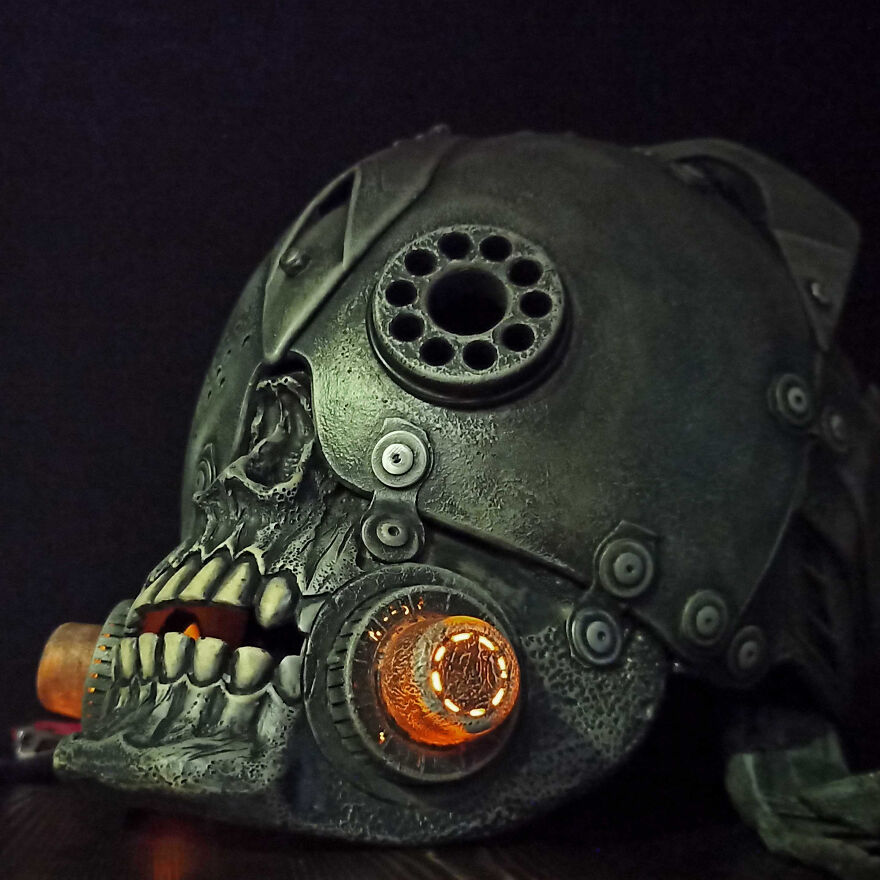 I Made A Cyborg Head Helmet