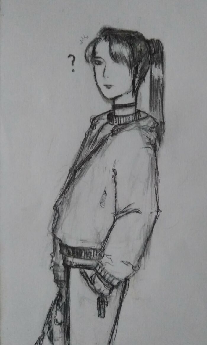 A Friend Of Mines (Room Mates) Doodled Her Into Anime Haha