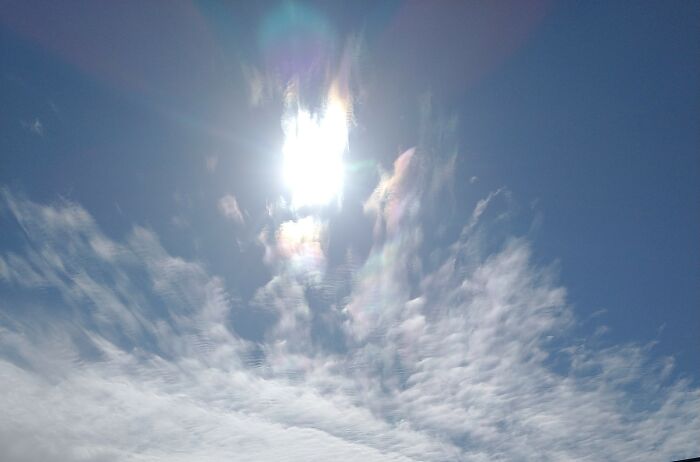 Rainbow Clouds On A Very Windy Day