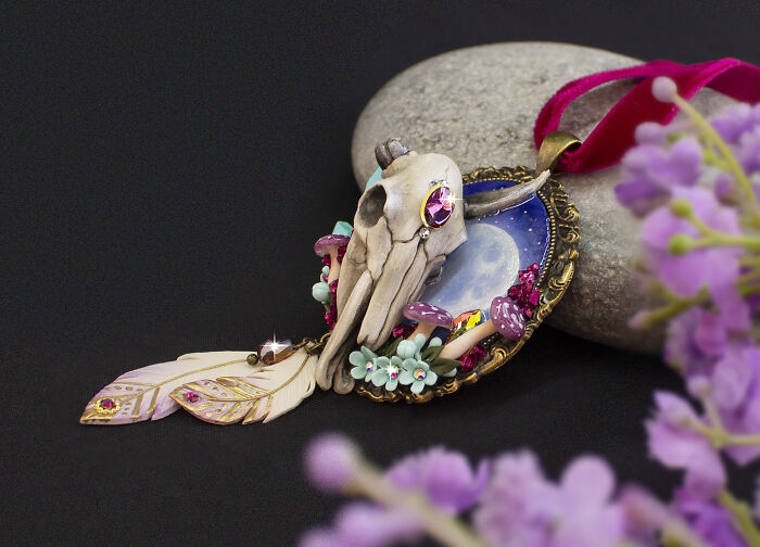 My Sister And I Create Unique Pieces Of Wearable Art In Polymer Clay, Mostly Inspired By Nature