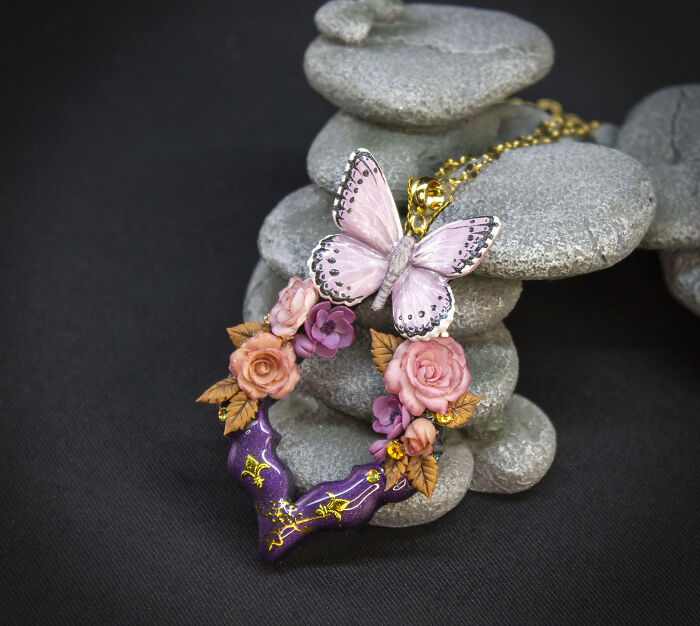 My Sister And I Create Unique Pieces Of Wearable Art In Polymer Clay, Mostly Inspired By Nature