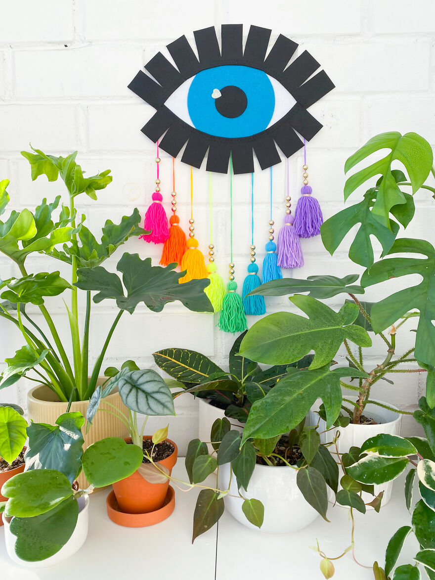 I Create Fiber Rainbows Wall Hanging