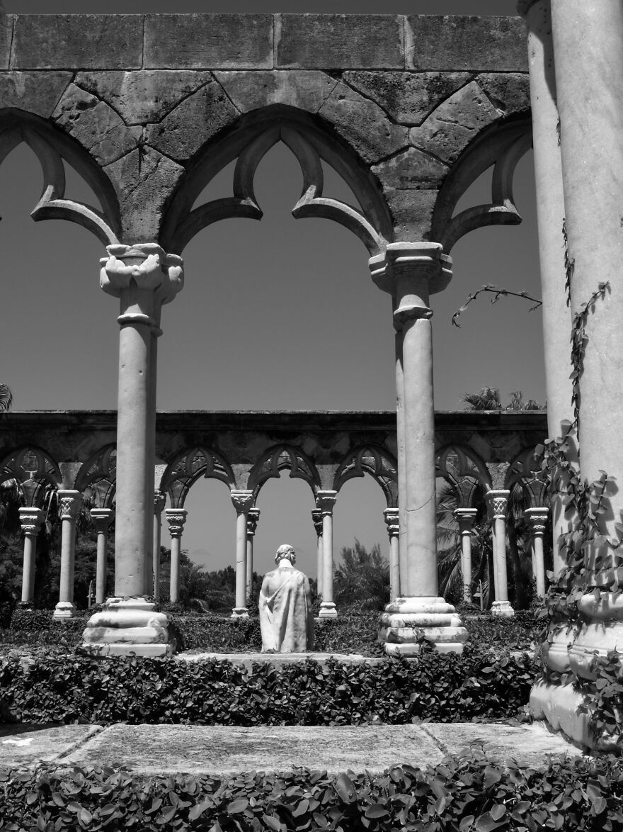 A View Of The Marble Columns And Statue. ©auroreshirley