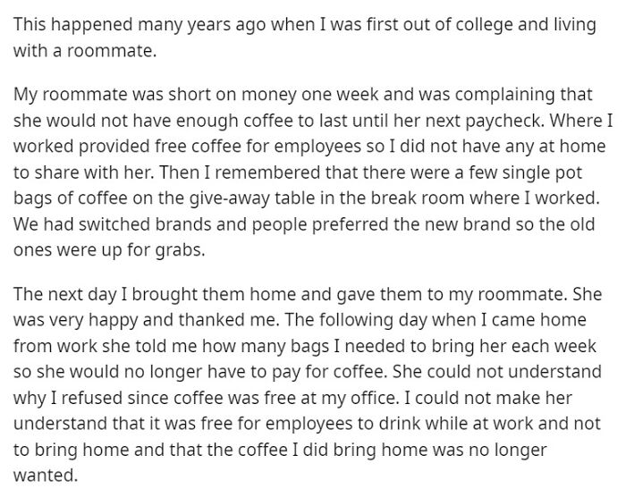 Roommate Wanted Free Coffee