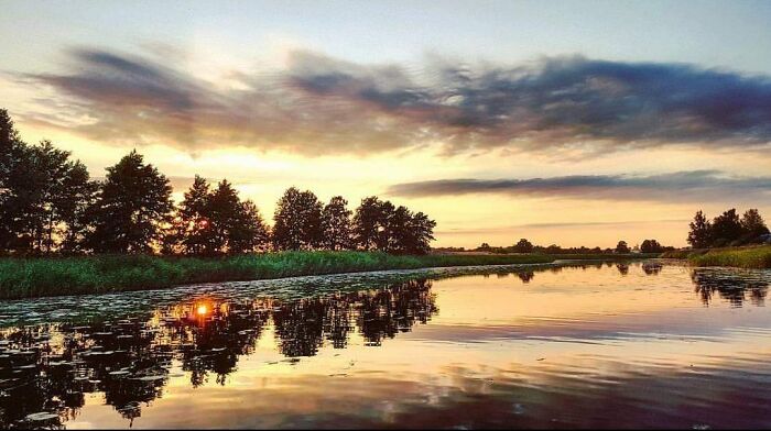 On The River Venta In Latvia