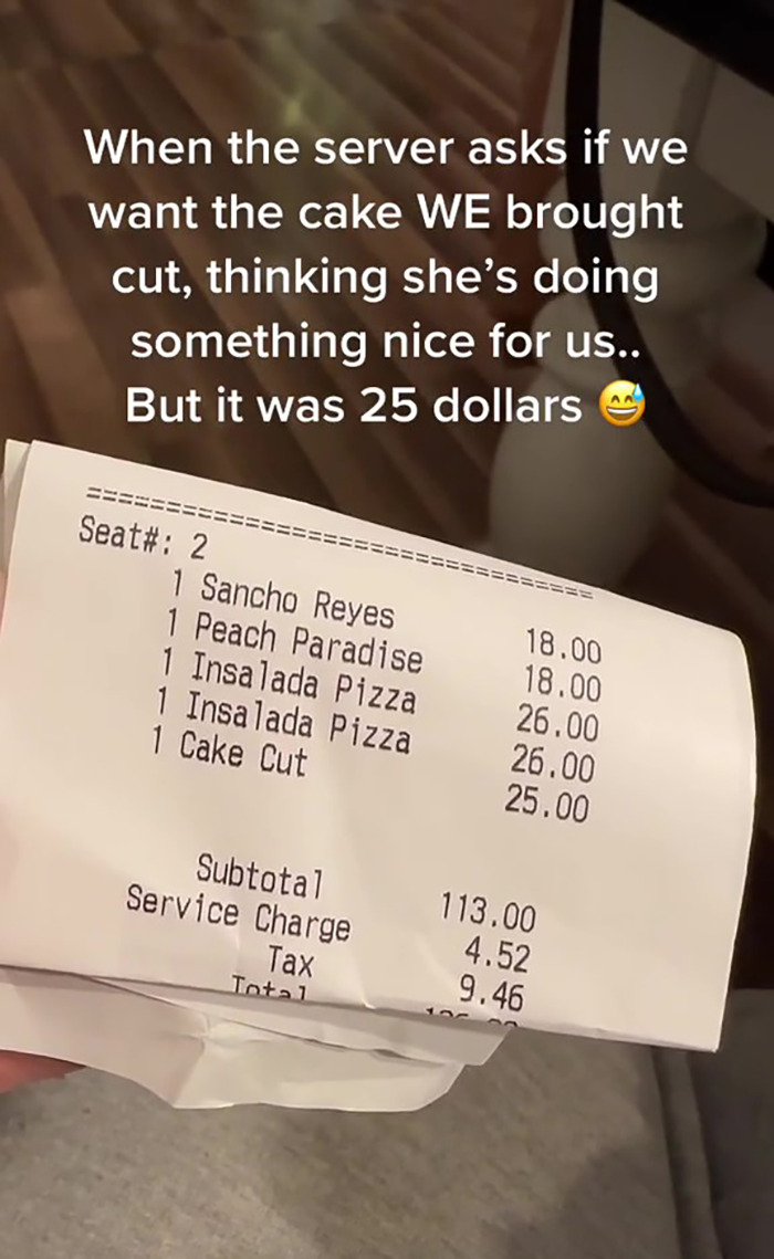 Woman Is Confused About Getting Charged A $25 &ldquo;Cake Cut&rdquo; Fee And Not Being Told About It In Advance