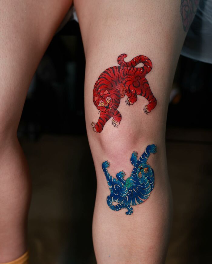 Tattoo Artist Turns Iconic Artwork And Illustrations Into Unique Tattoos By Blending Korean Culture References On The Skin
