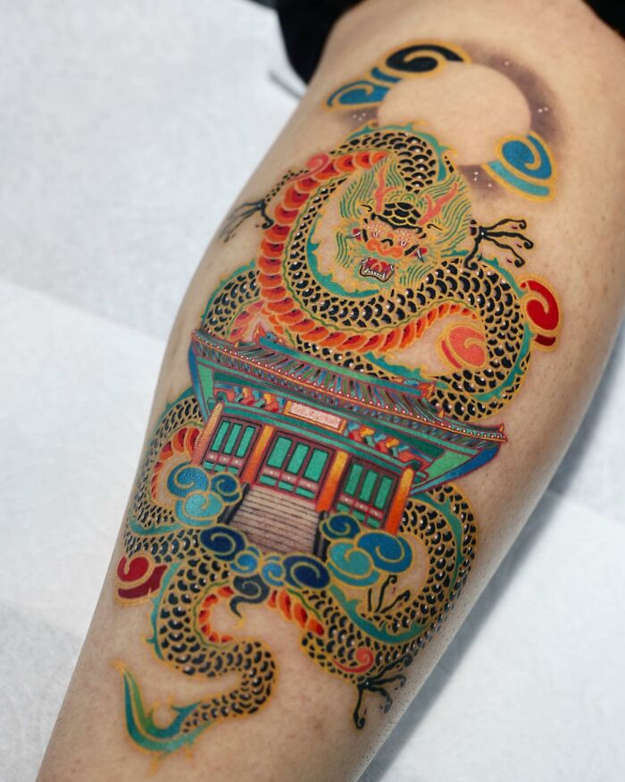 Tattoo Artist Turns Iconic Artwork And Illustrations Into Unique Tattoos By Blending Korean Culture References On The Skin