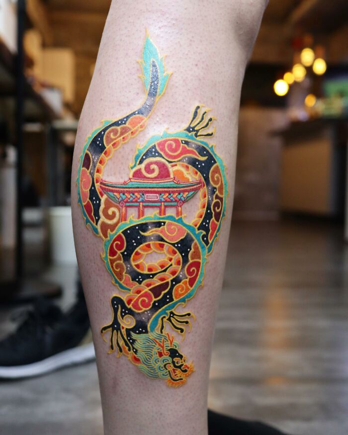 Tattoo Artist Turns Iconic Artwork And Illustrations Into Unique Tattoos By Blending Korean Culture References On The Skin