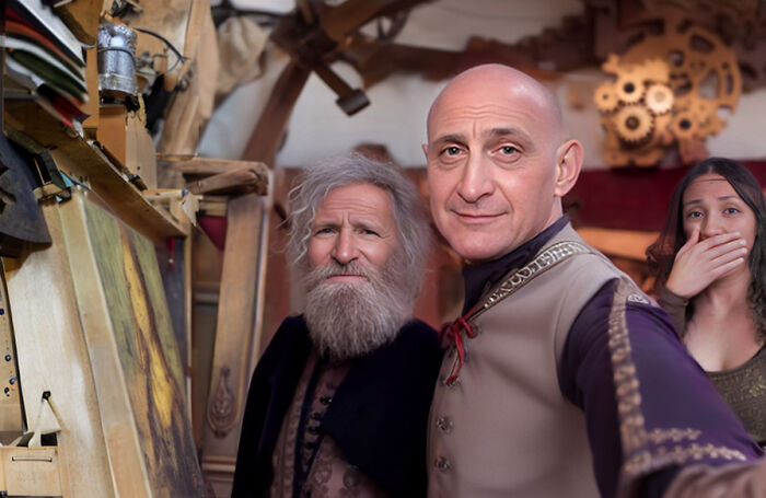 With Leonardo Da Vinci