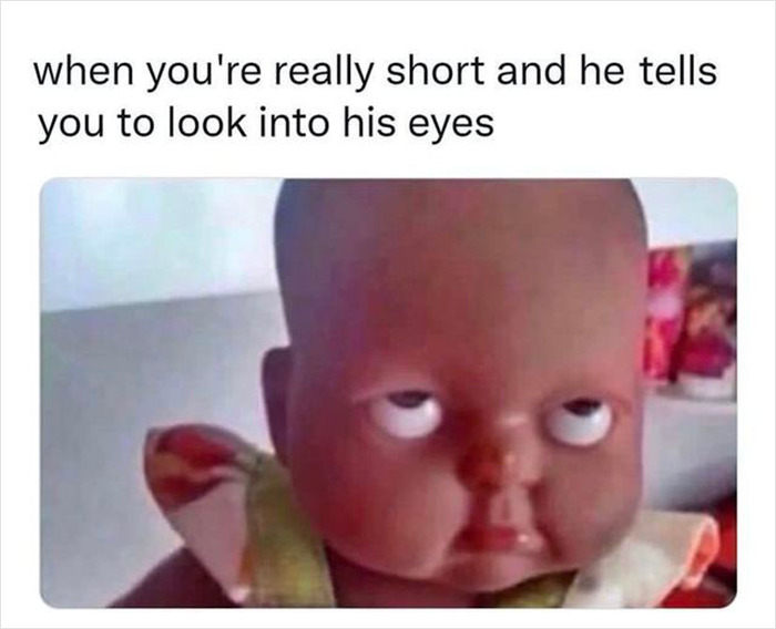Funny life with boyfriend meme featuring a doll with an exaggerated eye-roll expression.