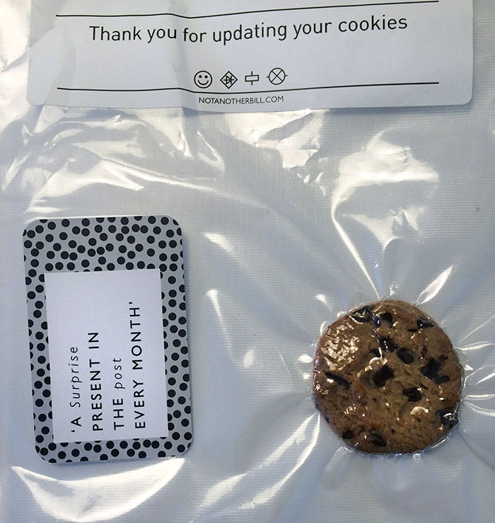 On April Fools, I Allowed Cookies On An Online Store, Today I Got This In The Mail