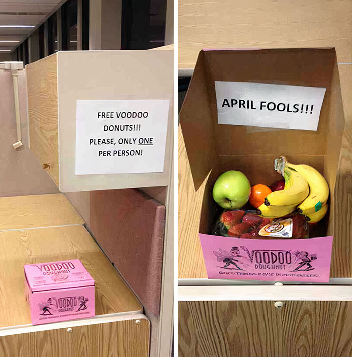 Preying On My Coworkers Greatest Weakness. April Fools