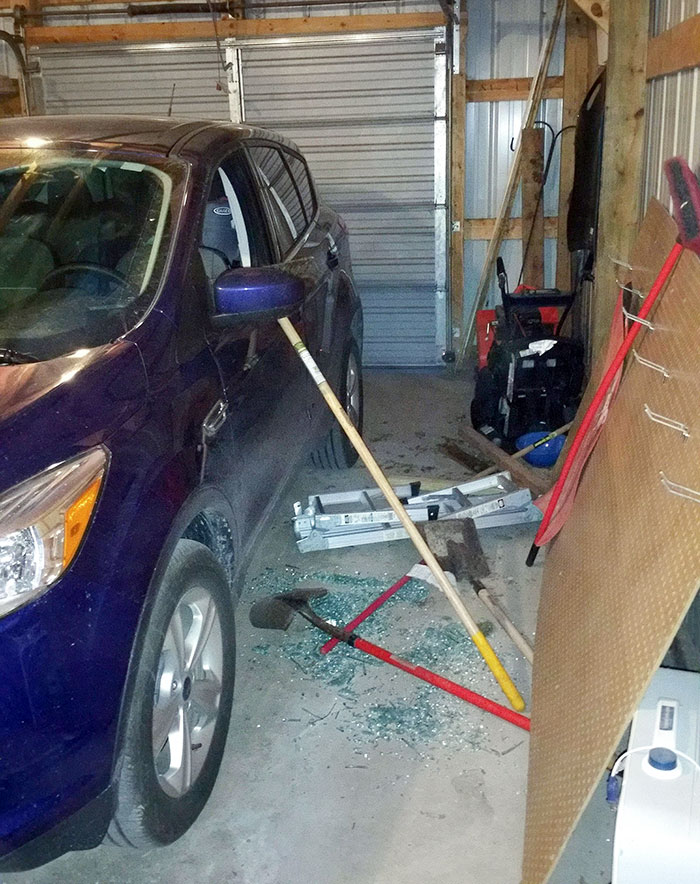 I Rolled The Window Down, Placed Broken Glass On The Ground, And Staged The Area. My Wife Freaked Out