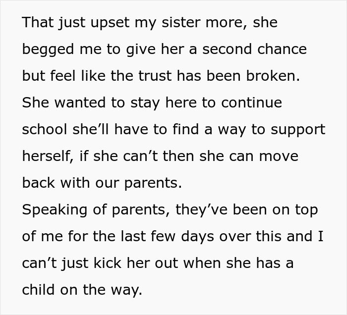 &ldquo;She Just Wanted To Make A Little Extra Cash&rdquo;: Brother Catches His Pregnant Sister Stealing From His Home While Living There